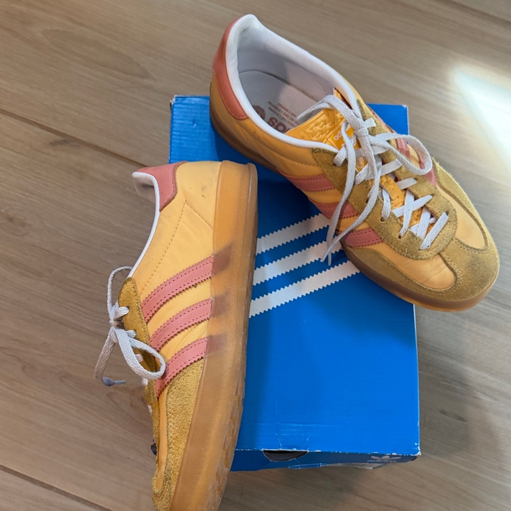 Adidas Yellow and Pink Casual Sneakers - Picture 4 of 9